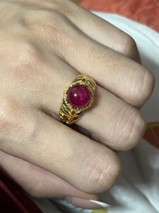 Bague Cornaline – Feuillage Impérial, Argent Émaillé photo review