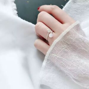 Bague Quartz Rose – Douceur Céleste, Argent photo review