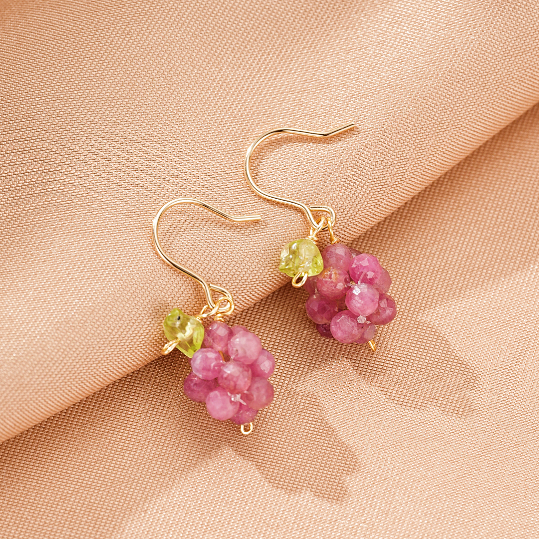 Boucles d’Oreilles Tourmaline – Délice Vigne