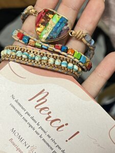 Bracelet Jaspe – Cœur Arc-en-Ciel photo review