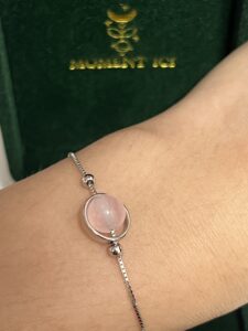 Bracelet Quartz Rose – Orbe Céleste, Argent photo review
