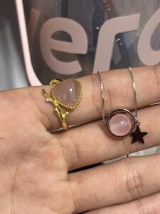 Collier Quartz Rose – Rêve Astral, Argent photo review