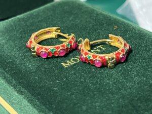 Boucles d'Oreilles Cornaline – Jardin Enchanté, Argent Émaillé photo review