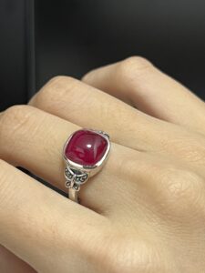 Bague Cornaline – Papillon Élégant, Argent photo review