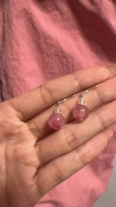 Boucles d’Oreilles Rhodonite – Rosée d’Amour, Argent photo review