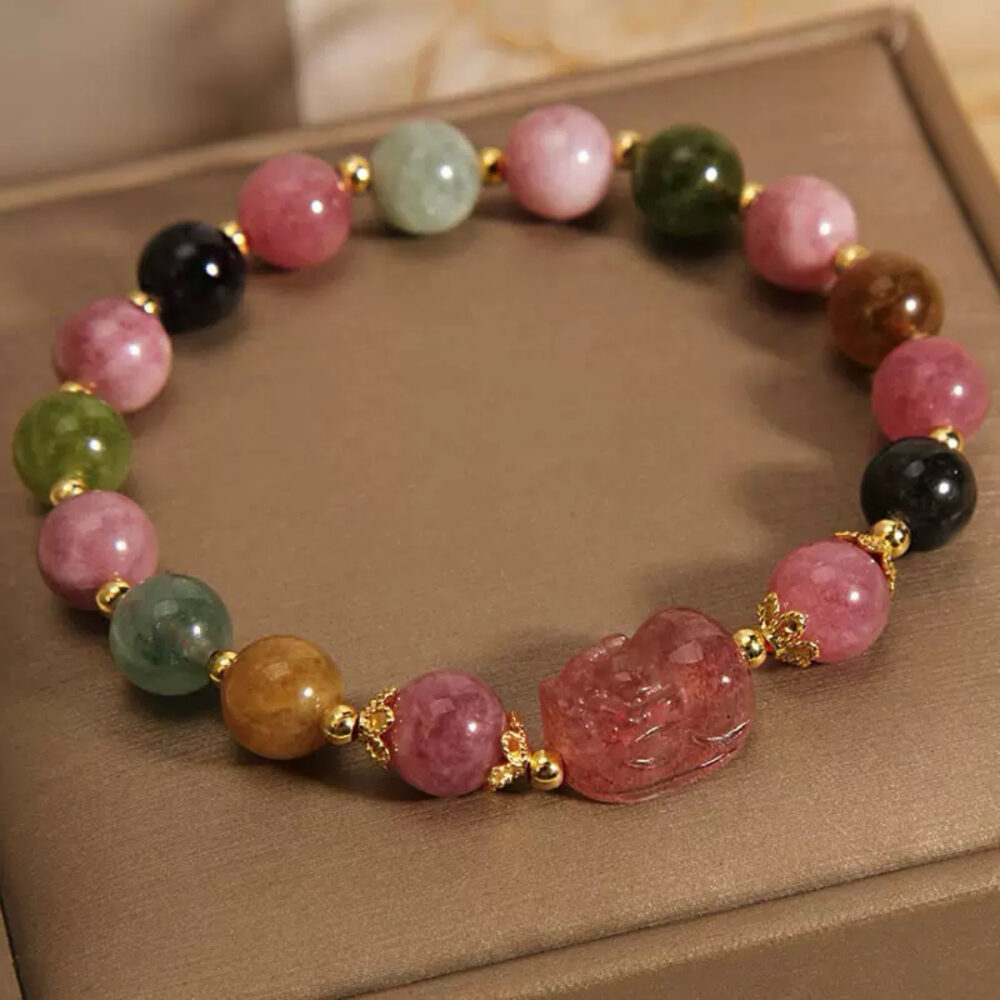 Bracelet Tourmaline Pixiu – Gardien de Fortune
