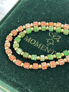 Collier/Bracelet Jaspe Rouge/Vert – Éclat Bohème photo review
