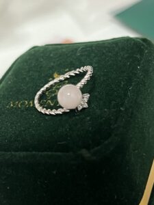 Bague Quartz Rose – Douceur Céleste, Argent photo review