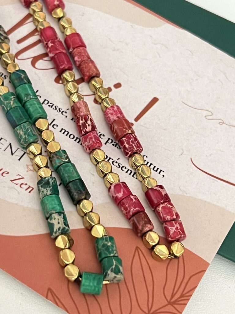 Collier Jaspe Vert/Rouge – Harmonie Ethnique photo review