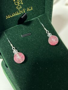 Boucles d’Oreilles Rhodonite – Rosée d’Amour, Argent photo review