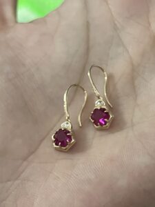 Boucles d'Oreilles Cornaline – Charme Passion, Argent Plaqué Or photo review