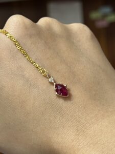 Collier Cornaline et Perle – Élixir de Grâce, Argent Plaqué Or photo review