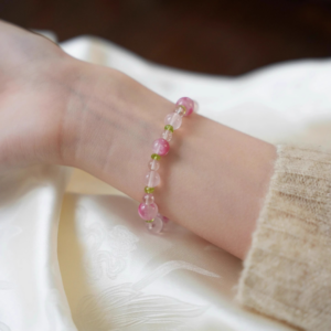 Bracelet Rhodonite et Pierres naturelles – Fleurs de Printemps photo review