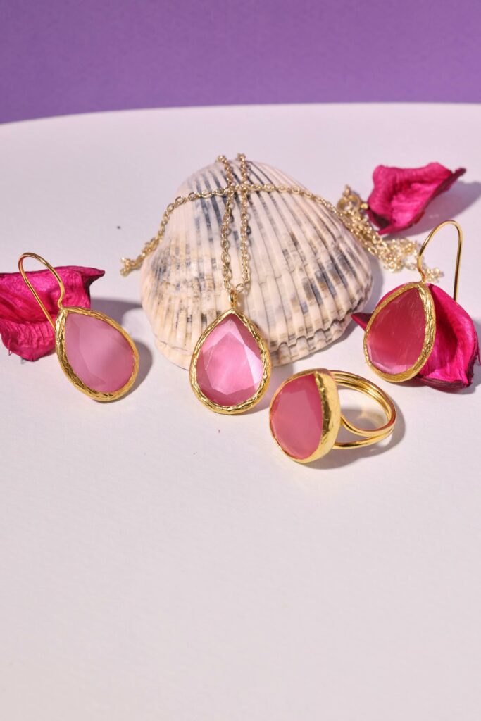 Parure Quartz Rose
