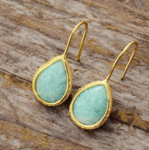 Boucles d'Oreilles Amazonite – Vagues Douces photo review
