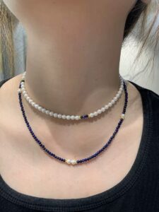 Collier Lapis-Lazuli et Perle – Sérénité Fine photo review