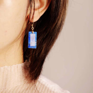 Boucles d’Oreilles Lapis Lazuli – Rectangle Intuitif photo review