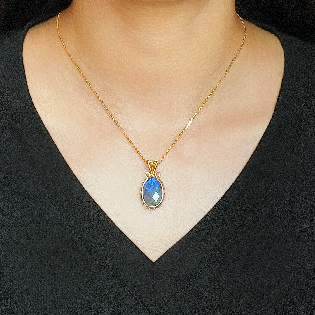 Collier Labradorite – Talisman Tissé