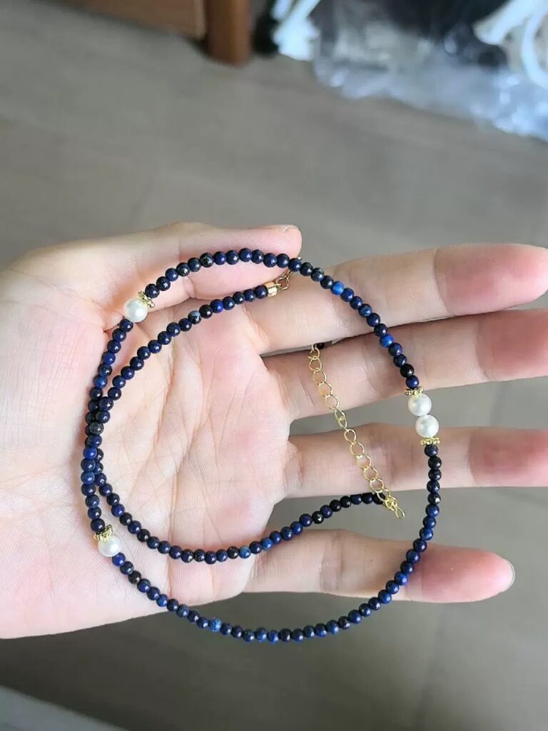 Collier Lapis-Lazuli et Perle – Sérénité Fine photo review