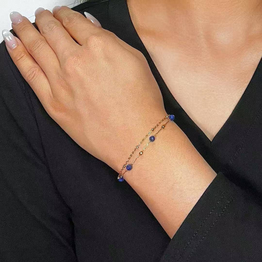 Bracelet Amazonite/Lapis Lazuli – Constellation Fine