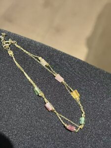 Bracelet Tourmaline – Cristaux Bruts, Argent Plaqué Or photo review