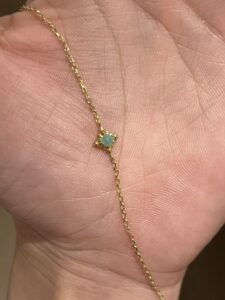 Bracelet Amazonite, Croix Étoilée, Argent Plaqué Or photo review