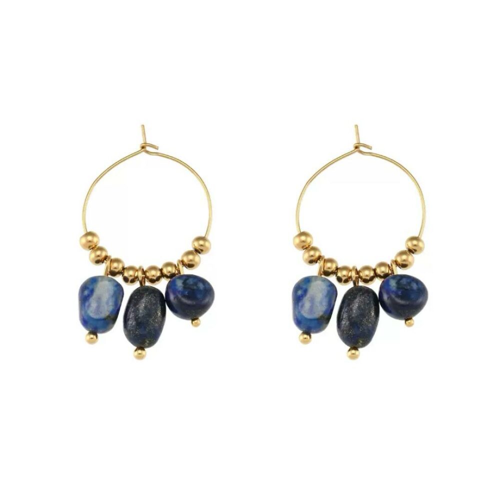 Boucles d’Oreilles Amazonite/Lapis Lazuli – Éclat Minéral