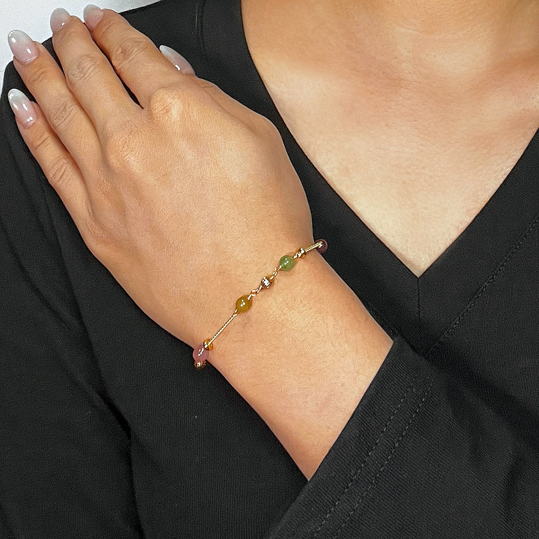 Bracelet Tourmaline – Vibrations Arc-en-Ciel