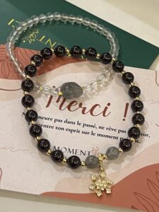 Bracelet Pi Xiu Pierre de Lune et Labradorite – Magie Nocturne, Argent Plaqué Or photo review
