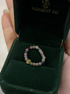 Bague Tourmaline – Fleur de Fortune, Argent Plaqué Or photo review