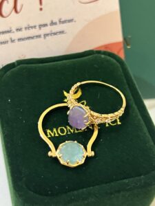 Bague Amazonite et Cristal de Roche – Danse des Étoiles, Argent Plaqué Or photo review