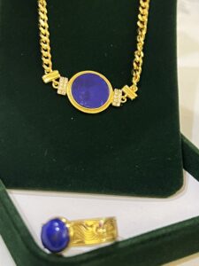 Bracelet Lapis Lazuli – Mandala, Argent Plaqué Or photo review