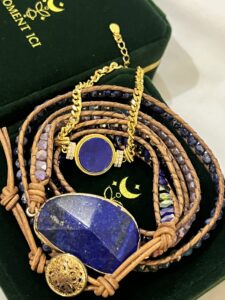 Bracelet Lapis Lazuli – Mandala, Argent Plaqué Or photo review