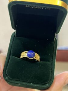 Bague Lapis Lazuli – Ondes Positives, Argent Plaqué Or photo review