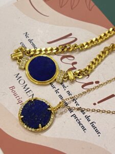 Ensemble Parure Lapis Lazuli – Sagesse, Argent Plaqué Or photo review