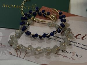 Bracelet Lapis Lazuli – Vague Céleste, Plaqué Or photo review