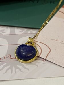 Collier Lapis Lazuli – Pomme, Argent Plaqué Or photo review