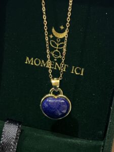 Collier Lapis Lazuli – Pomme, Argent Plaqué Or photo review