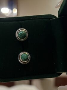Boucles d'Oreilles Malachite ou Lapis Lazuli – Croissance, Argent 925 photo review
