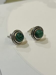 Boucles d'Oreilles Malachite ou Lapis Lazuli – Croissance, Argent 925 photo review
