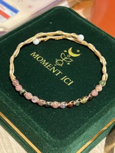 Bracelet Tourmaline – Harmonie d’Éclats, Argent Plaqué Or 14K photo review