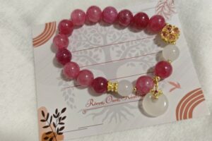 Bracelet Tourmaline Rose et Jade Blanc – Chance Éclatante photo review