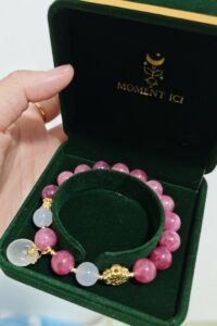 Bracelet Tourmaline Rose et Jade Blanc – Chance Éclatante photo review