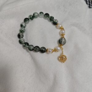 Bracelet Quartz Vert et Perle – Harmonie Royale photo review
