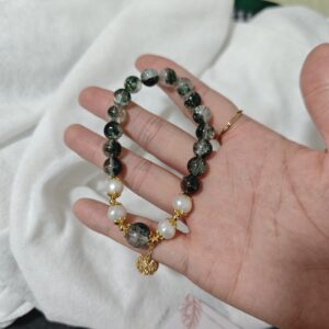 Bracelet Quartz Vert et Perle – Harmonie Royale photo review
