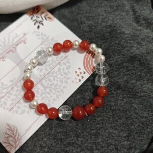 Bracelet Agate Rouge et Quartz Fraise Vert – Éclat Vital photo review