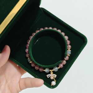 Bracelet Quartz Fraise et Labradorite – Abeille Poétique photo review