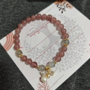 Bracelet Quartz Fraise et Labradorite – Abeille Poétique photo review