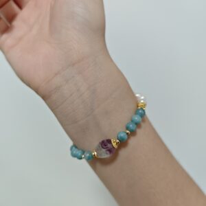 Bracelet Jade, Perle et Fluorite – Sérénité Céleste photo review