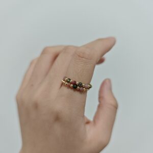 Bague Tourmaline – Harmonie d’Éclats, Argent Plaqué Or 14K photo review
